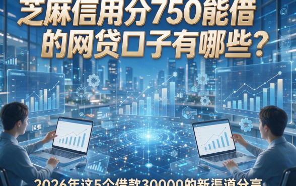 芝麻信用分750能借的网贷口子有哪些？2026年这5个借款30000的新渠道分享