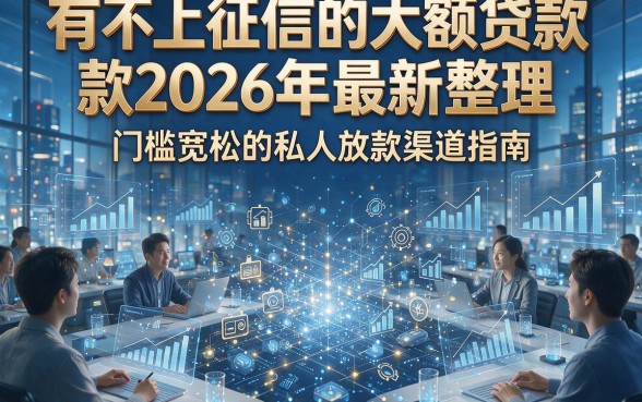 有不上征信的大额贷款2026年最新整理，门槛宽松的私人放款渠道指南！