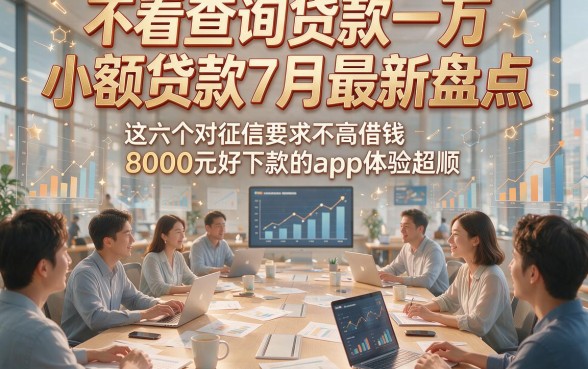 不看查询贷款一万小额贷款7月最新盘点，这六个对征信要求不高借钱8000元好下款的app体验超顺