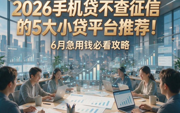 2026手机贷不查征信的5大小贷平台推荐！6月急用钱必看攻略