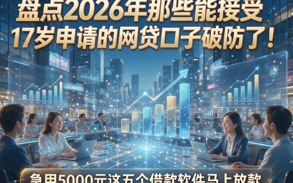 针对你提供的关键词和原标题风格，为你生成以下新标题：盘点2026年那些能接受17岁申请的网贷口子破防了！急用5000元这五个借款软件号称马上放款