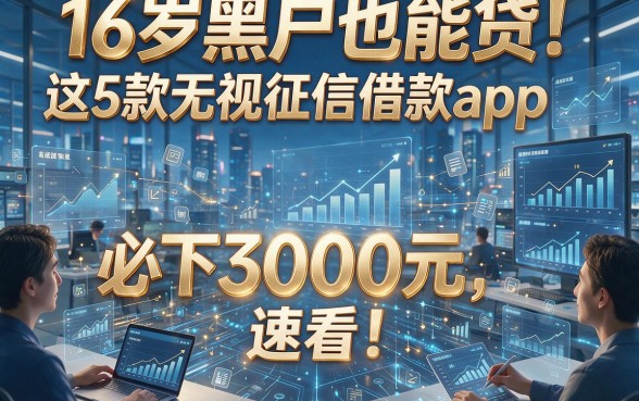 16岁黑户也能贷！这5款无视征信借款App必下3000元，速看！
