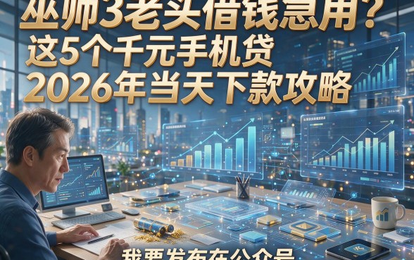 巫师3老头借钱急用？这5个千元手机贷2026年当天下款攻略