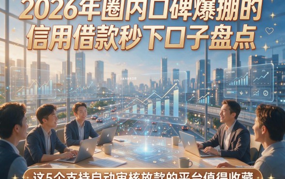 2026年圈内口碑爆棚的信用借款秒下口子盘点，这5个支持自动审核放款的平台值得收藏