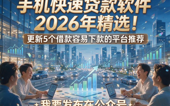 手机快速贷款软件2026年精选！更新5个借款容易下款的平台推荐