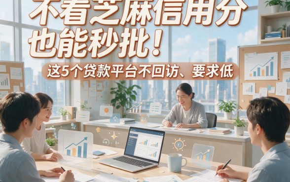 不看芝麻信用分也能秒批！这5个贷款平台不回访、要求低