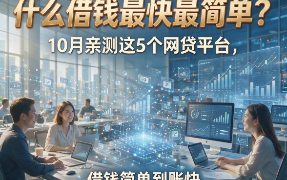 什么借钱最快最简单？10月亲测这5个网贷平台，借钱简单到账快！