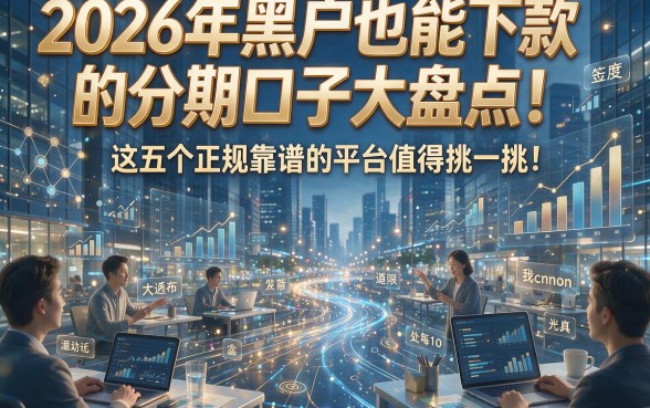 2026年黑户也能下款的分期口子大盘点！这五个正规靠谱的平台值得挑一挑！