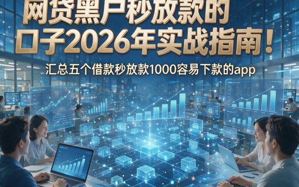 网贷黑户秒放款的口子2026年实战指南！汇总五个借款秒放款1000容易下款的app
