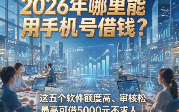 2026年哪里能用手机号借钱？这五个软件额度高、审核松，最高可借5000元不求人