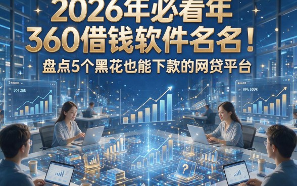 2026年必看年360借钱软件名字，盘点5个黑花也能下款的网贷平台