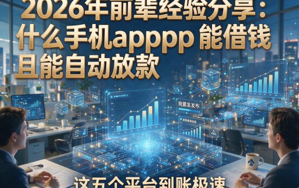 2026年前辈经验分享：什么手机app能借钱且能自动放款，这五个平台到账极速