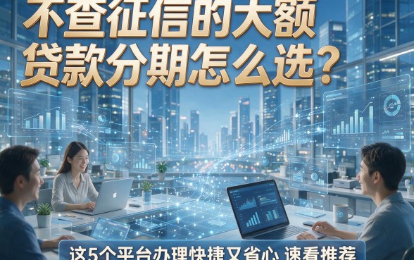 不查征信的大额贷款分期怎么选？这5个平台办理快捷又省心，速看推荐！