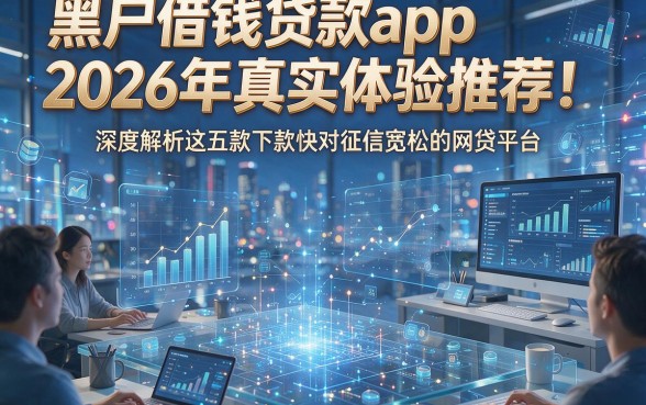 黑户借钱贷款app2026年真实体验推荐！深度解析这五款下款快对征信宽松的网贷平台