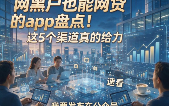 网黑户也能网贷的app盘点！这5个渠道真的给力，速看