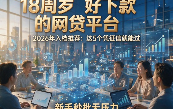18周岁好下款的网贷平台，2026年入档推荐：这5个凭征信就能过，新手秒批无压力
