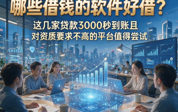 哪些借钱的软件好借？这几家贷款3000秒到账且对资质要求不高的平台值得尝试