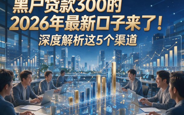 黑户贷款300的2026年最新口子来了！深度解析这5个渠道！