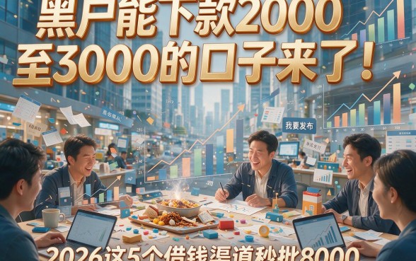 黑户能下款2000至3000的口子来了！2026这5个借钱渠道秒批8000