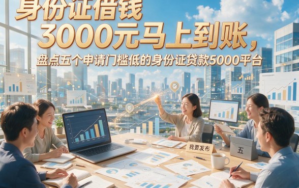身份证借钱3000元马上到账，盘点五个申请门槛低的身份证贷款5000平台