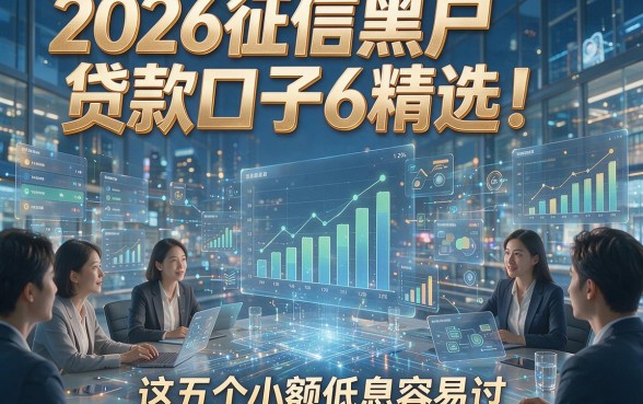 2026征信黑户贷款口子6精选！这五个小额低息容易过