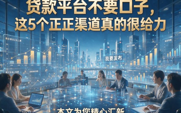 贷款平台不要口子，这5个正规渠道真的很给力，本文为您精心汇总！