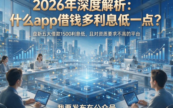 2026年深度解析：什么app借钱多利息低一点？盘点五大借款1500利息低且对资质要求不高的平台