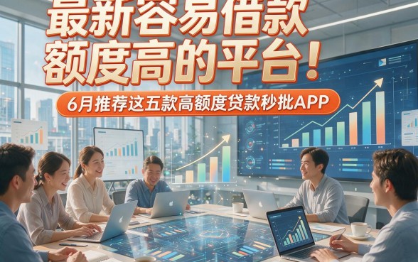 最新容易借款额度高的平台！6月推荐这五款高额度贷款秒批APP