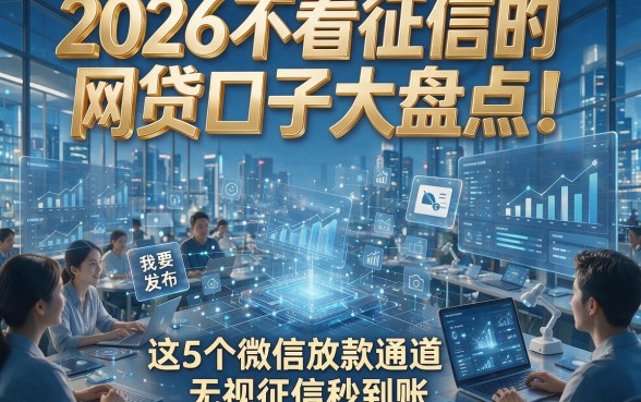 2026不看征信的网贷口子大盘点！这5个微信放款通道无视征信秒到账