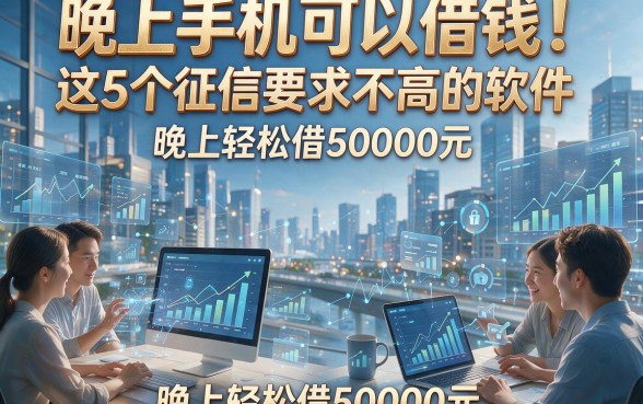 晚上手机可以借钱！这5个征信要求不高的软件，晚上轻松借50000元