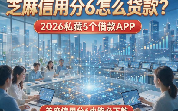芝麻信用分6怎么贷款？2026私藏5个借款APP，芝麻信用分6也能必下款！