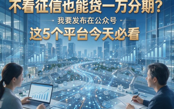 不看征信也能贷一万分期？这5个平台今天必看！