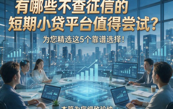 有哪些不查征信的短期小贷平台值得尝试？为您精选这5个靠谱选择！本篇为您细致珍藏！