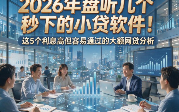 2026年盘点几个秒下的小贷软件！这5个利息高但容易通过的大额网贷分析