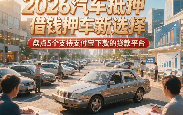 2026汽车抵押借钱押车新选择，盘点5个支持支付宝下款的贷款平台