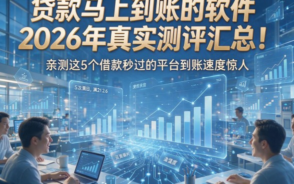贷款马上到账的软件2026年真实测评汇总！亲测这5个借款秒过的平台到账速度惊人