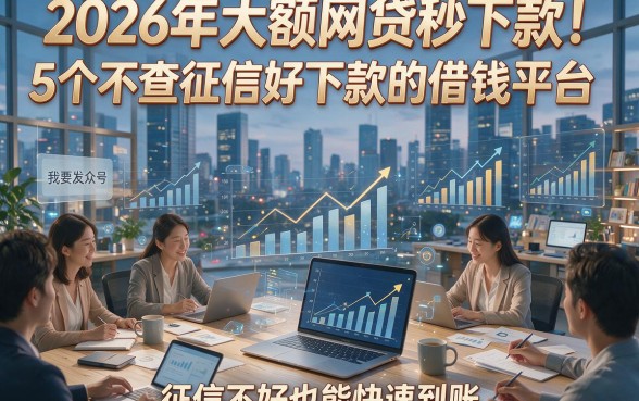 2026年大额网贷秒下款！5个不查征信好下款的借钱平台，征信不好也能快速到账