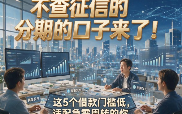 不查征信的分期的口子来了！这5个借款门槛低，适配急需周转的你