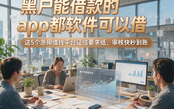 黑户能借款的app都软件可以借，这5个急用借钱平台征信要求低、审核快秒到账