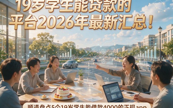 19岁学生能贷款的平台2026年最新汇总！顺道盘点5个19岁学生能借款4000的正规app