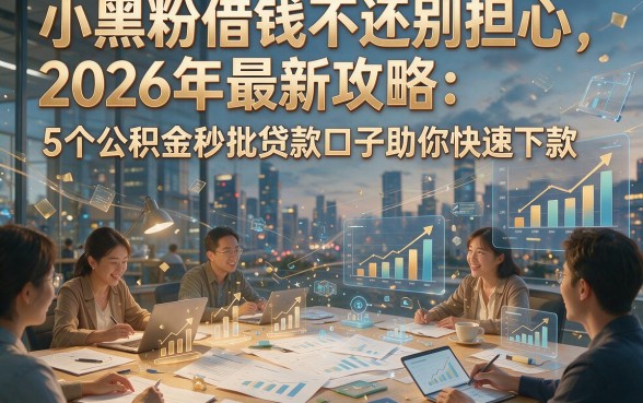 小黑粉借钱不还别担心，2026年最新攻略：5个公积金秒批贷款口子助你快速下款