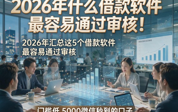2026年什么借款软件最容易通过审核！2026年汇总这5个借款软件最容易通过审核、门槛低5000微信秒到的口子