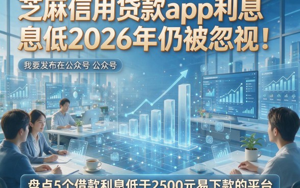 芝麻信用贷款app利息低2026年仍被忽视！盘点5个借款利息低于2500元易下款的平台