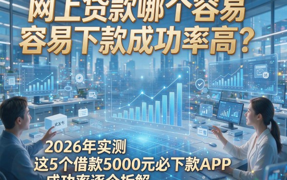 网上贷款哪个容易容易下款成功率高？2026年实测这5个借款5000元必下款APP，成功率逐个拆解！