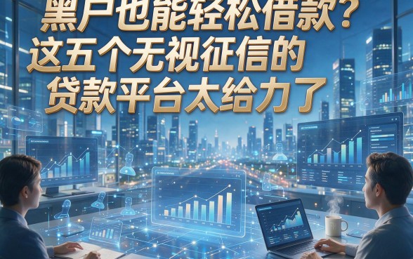 黑户也能轻松借款？这五个无视征信的贷款平台太给力了！