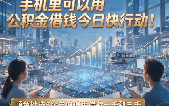 手机里可以用公积金借钱今日快行动！顺便挑选5个芝麻信用借款一千到三千