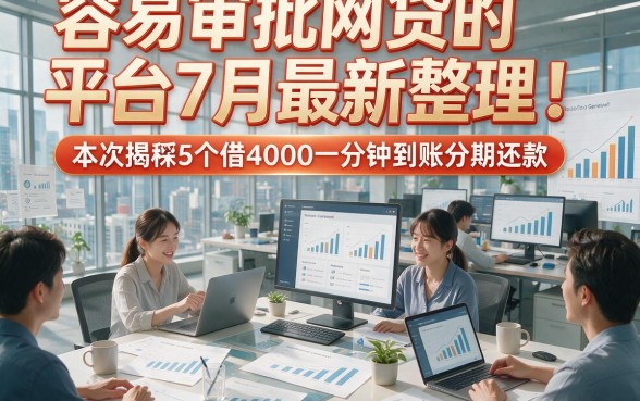 容易审批网贷的平台7月最新整理！本次揭秘5个借4000一分钟到账分期还款