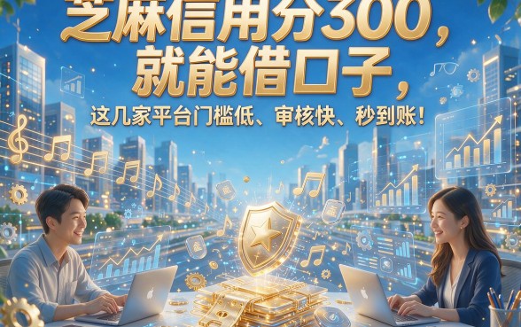 芝麻信用分300就能借口子，这几家平台门槛低、审核快、秒到账！芝麻信用分300就能借钱秒到账的app实测推荐