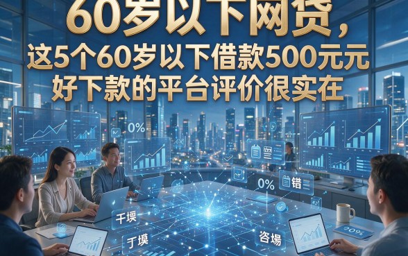 60岁以下网贷，这5个60岁以下借款500元好下款的平台评价很实在