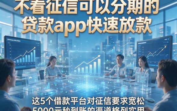 不看征信可以分期的贷款app快速放款，这5个借款平台对征信要求宽松5000元秒到账的渠道格外实用